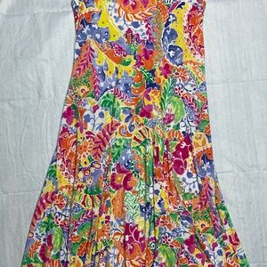 Ralph Lauren Multicolor Floral Dress Sz M